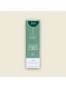 Huile de CBD 20% - Le Lab du Bonheur - base huile d'olive CBD