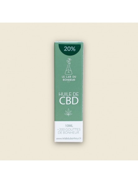 Huile de CBD 20% - Le Lab du Bonheur - base huile d'olive CBD