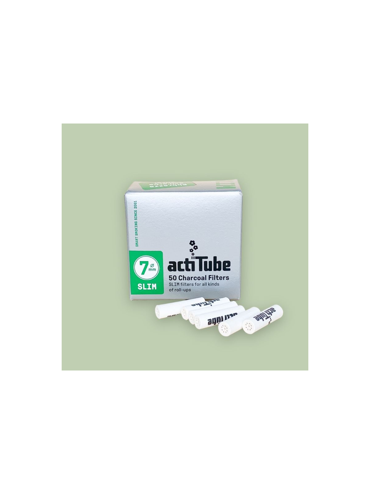 50 filtres à charbon SLIM - ActiTube  CBD
