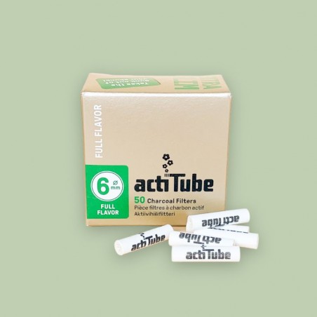 50 filtres à charbon Extra Slim - ActiTube  CBD