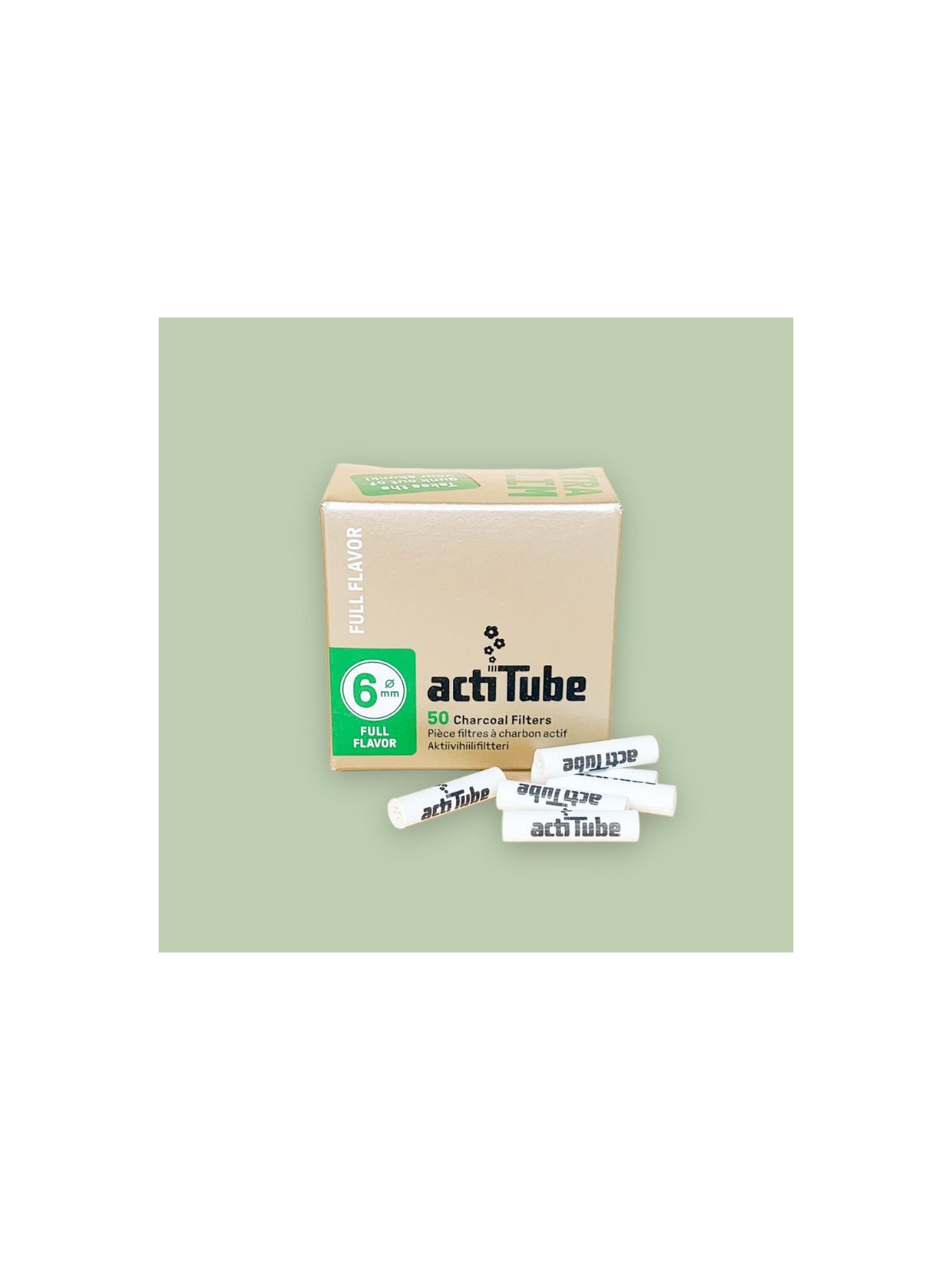 50 filtres à charbon Extra Slim - ActiTube  CBD