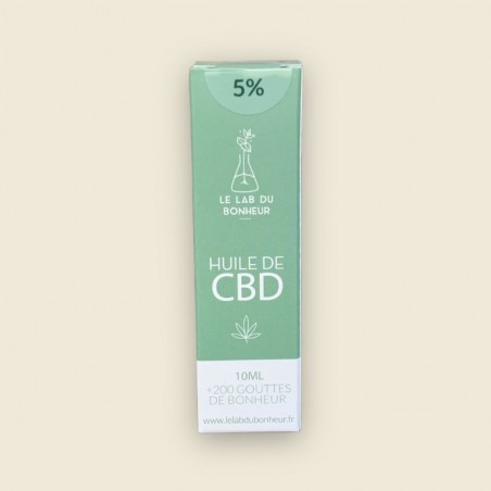 Huile de CBD 5% - Le Lab du Bonheur - base huile d'olive CBD