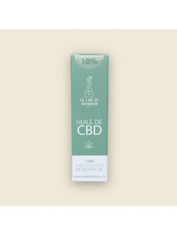 Huile de CBD 10% - Le Lab du Bonheur - base huile d'olive CBD