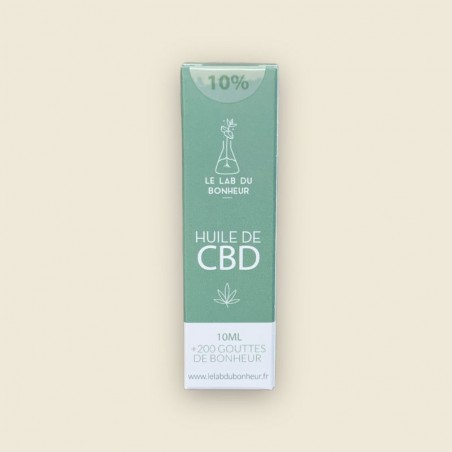 Huile de CBD 10% - Le Lab du Bonheur - base huile d'olive CBD