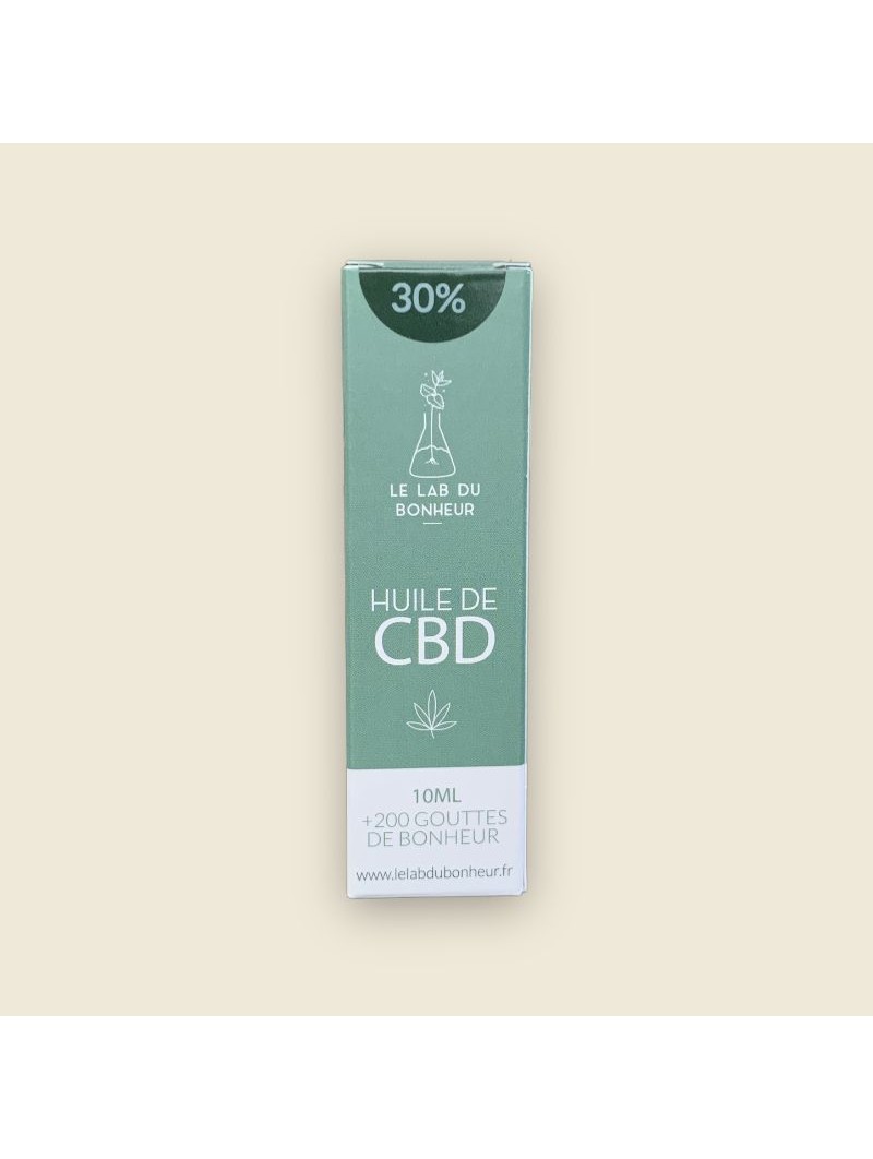 Huile de CBD 30% - Le Lab du Bonheur - base huile d'olive CBD