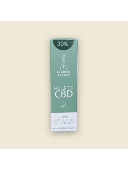 Huile de CBD 30% - Le Lab du Bonheur - base huile d'olive CBD