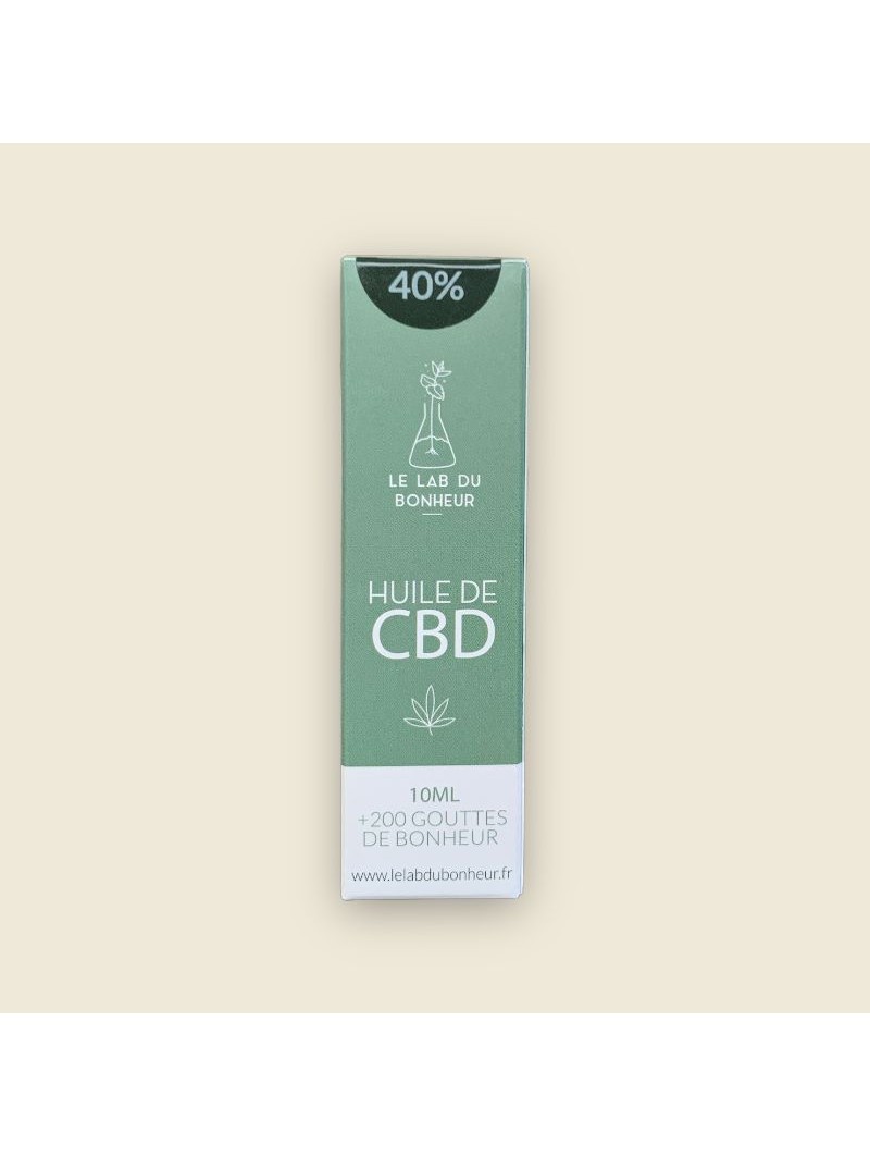 Huile de CBD 40% - Le Lab du Bonheur - base huile d'olive CBD