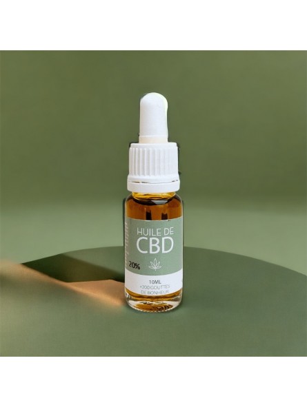 Huile de CBD 20% - Le Lab du Bonheur - base huile d'olive CBD