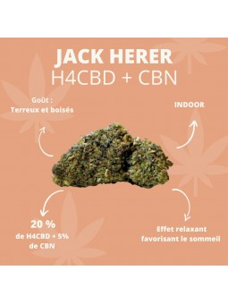 Fleur H4CBD et CBN - Jack Herer  CBD