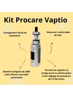 Kit Procare Vaptio - cigarette électronique Box  CBD