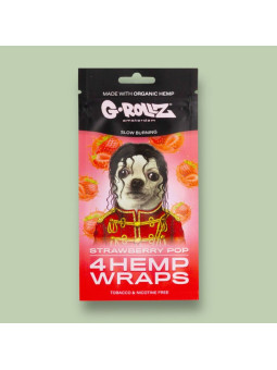Feuilles à rouler blunt wrap goût fraise - G-Rollz  CBD