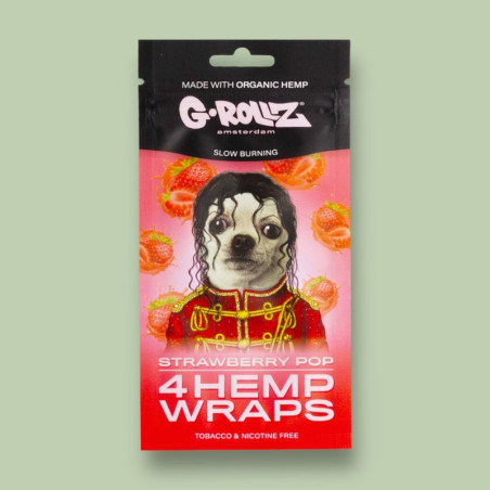 Feuilles à rouler blunt wrap goût fraise - G-Rollz  CBD