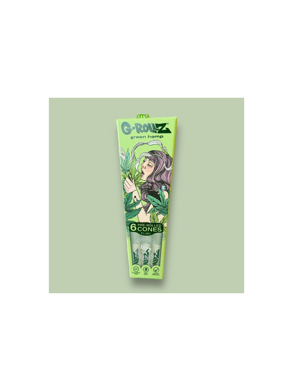 Feuilles pré-roulées blunt - vert - G-Rollz  CBD