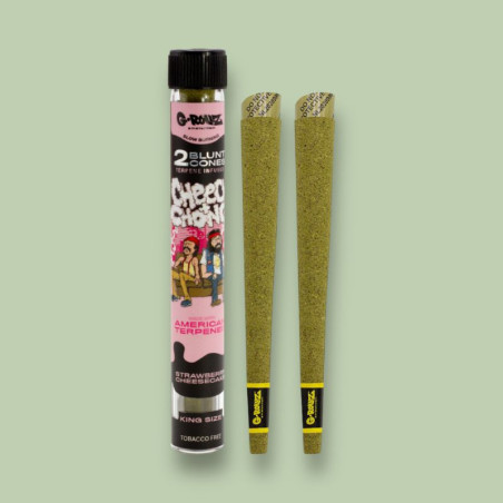 Feuilles pré-roulées blunt - Fraise - G-Roll  CBD