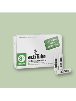 100 filtres à charbon 8mm - Actitube  CBD