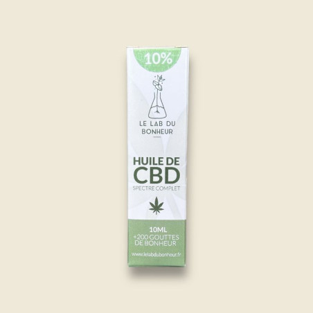 Huile de CBD 10% Full Spectrum - Le Lab du Bonheur CBD