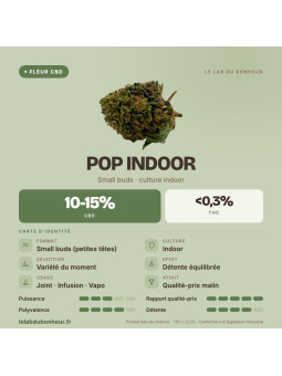 Pop Indoor – Fleur de CBD indoor small buds à petit prix