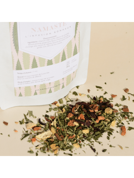 Infusion CBD relaxation Calme Namaste - Le Lab du Bonheur CBD